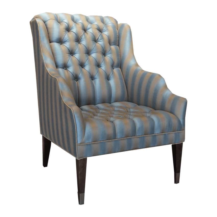 Tassel Trim Wing Back Chair