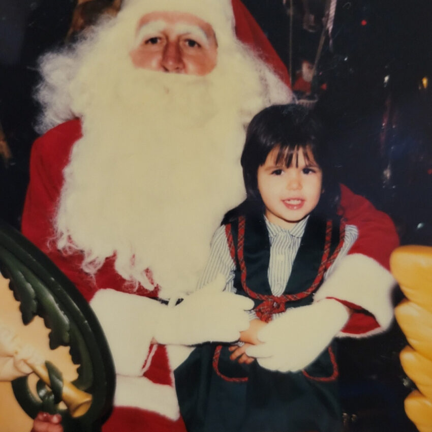 Lisa Davis holiday photo from when she was younger