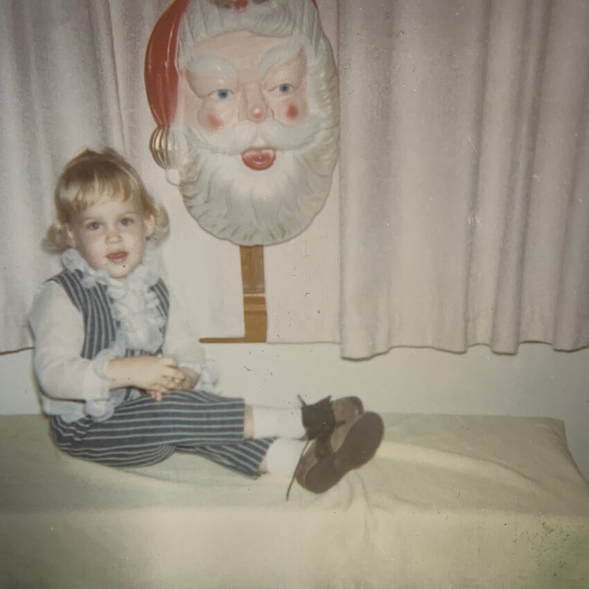 Monica Dalton holiday photo from when she was a baby